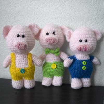 3 Little Pigs Crochet Amigurumi