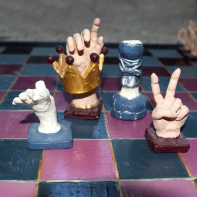 Hands V. Feet Chess Set - Sculpy